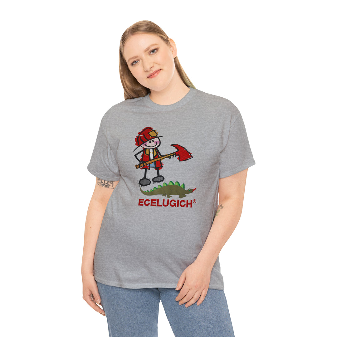 ECELUGICH Unisex Heavy Cotton Tee