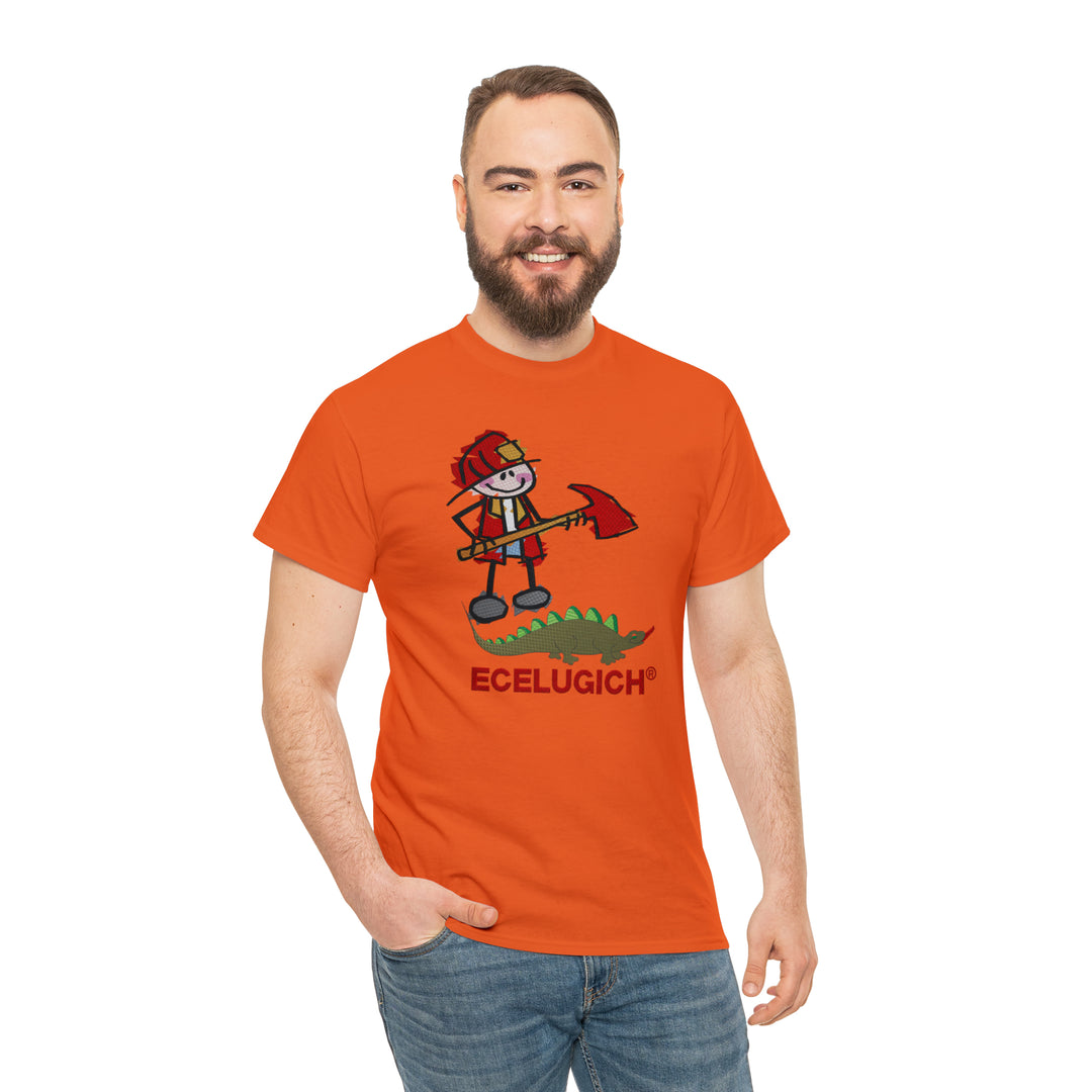 ECELUGICH Unisex Heavy Cotton Tee