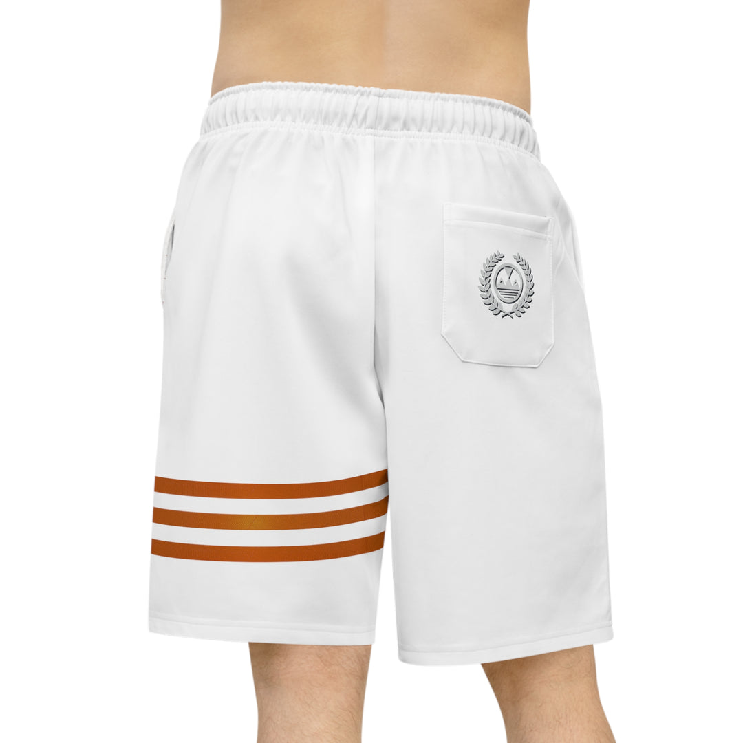 ECELUGICH Athletic Long Shorts QUAIL