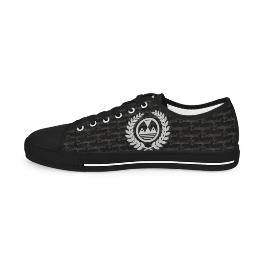 Ecelugich Black Men's Low Top Sneakers..