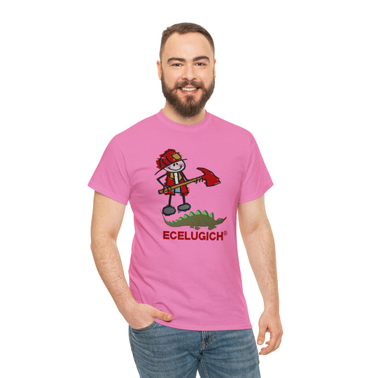 ECELUGICH Unisex Heavy Cotton Tee