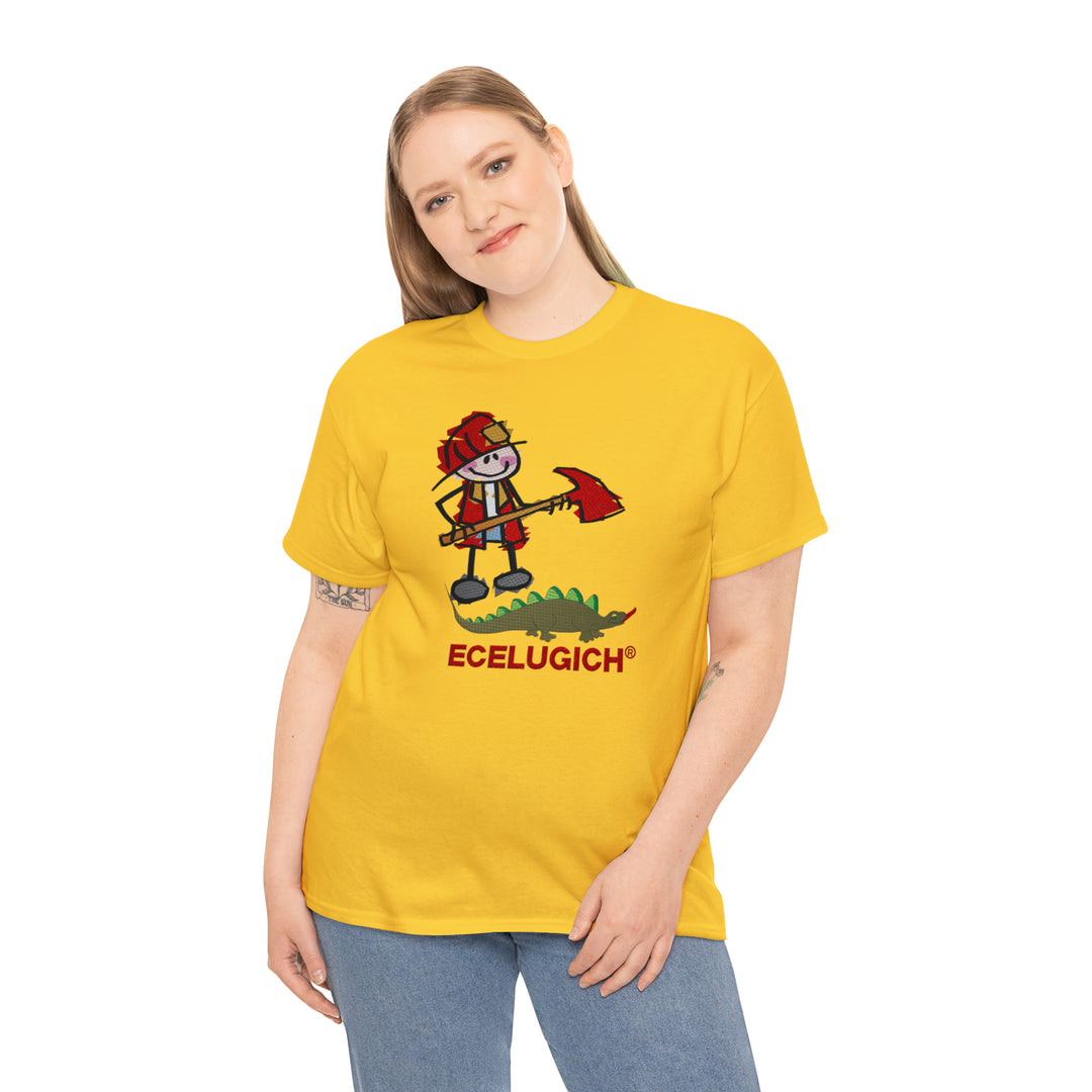 ECELUGICH Unisex Heavy Cotton Tee