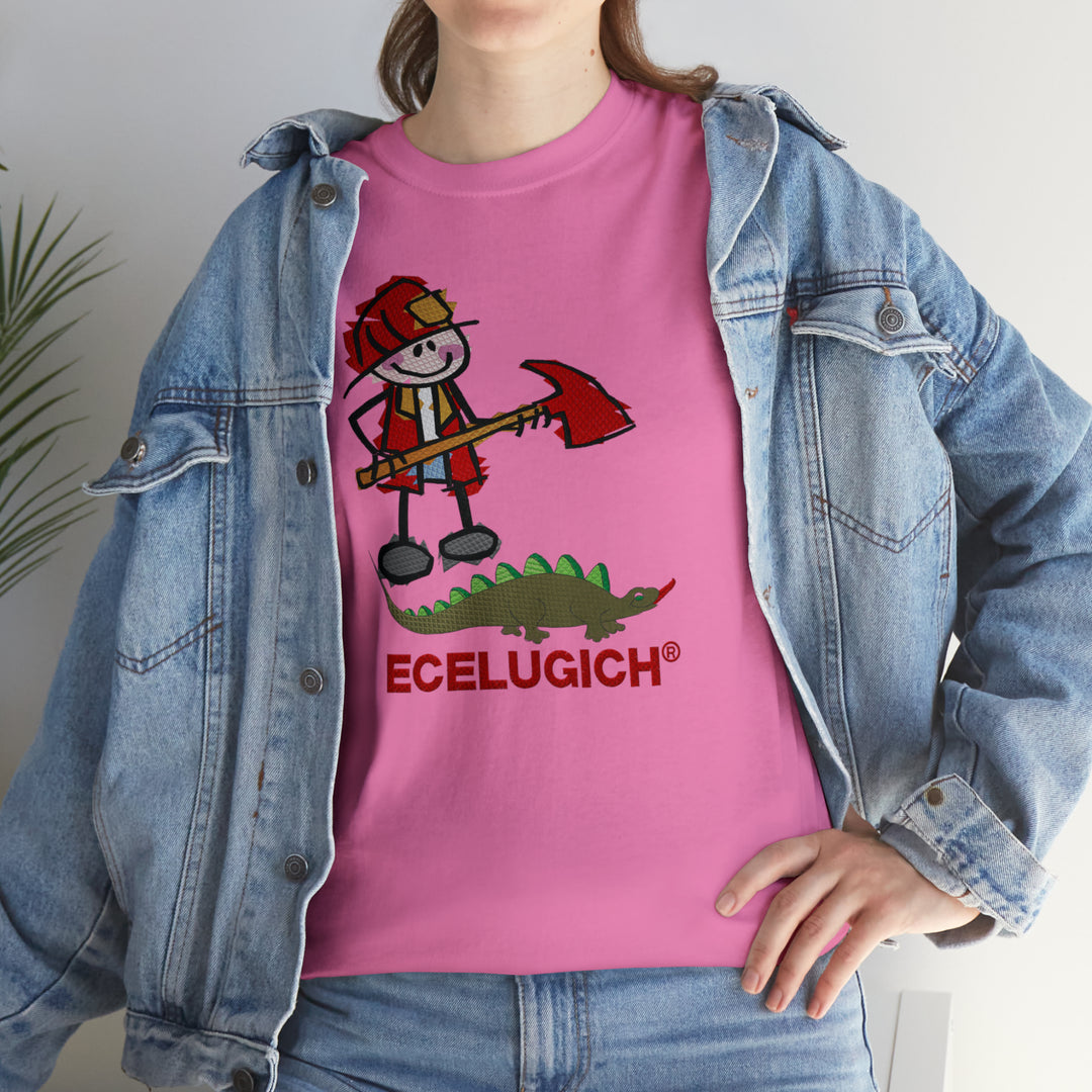 ECELUGICH Unisex Heavy Cotton Tee