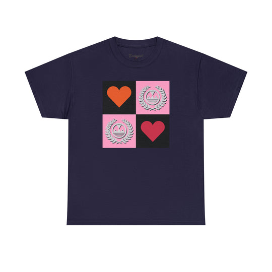 ECELUGICH Unisex Heavy Cotton Tee Box Hearts