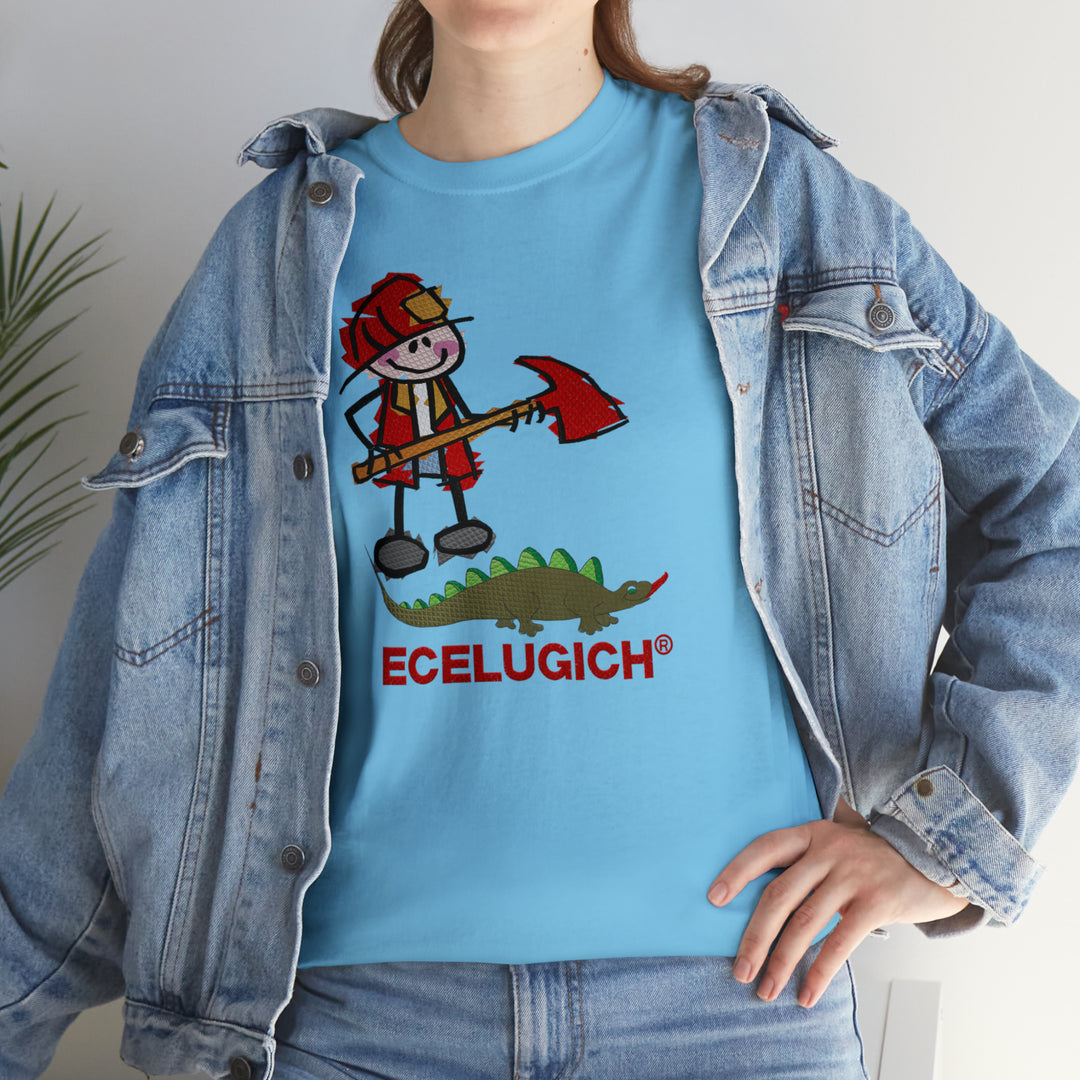 ECELUGICH Unisex Heavy Cotton Tee