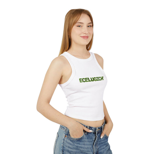 ECELUGICH® Women's Micro Rib Racer Tank Top