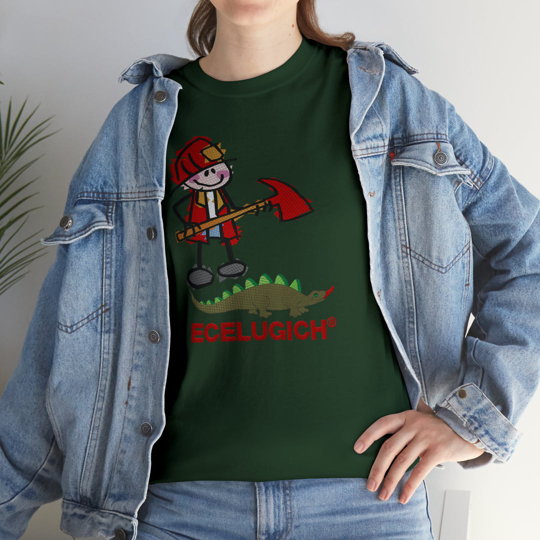 ECELUGICH Unisex Heavy Cotton Tee