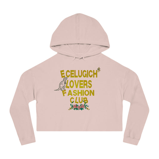 ECELUGICH Women’s Cropped Hooded Sweatshirt