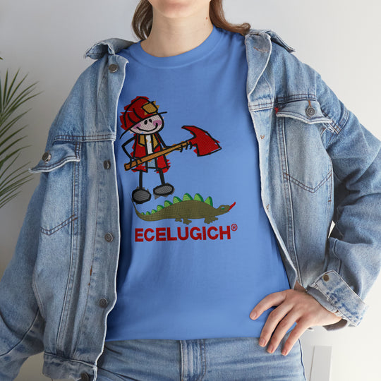 ECELUGICH Unisex Heavy Cotton Tee