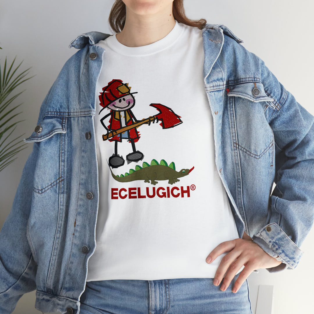 ECELUGICH Unisex Heavy Cotton Tee