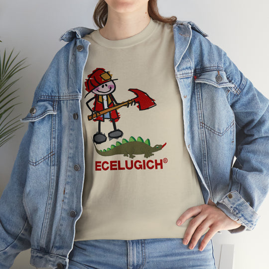 ECELUGICH Unisex Heavy Cotton Tee