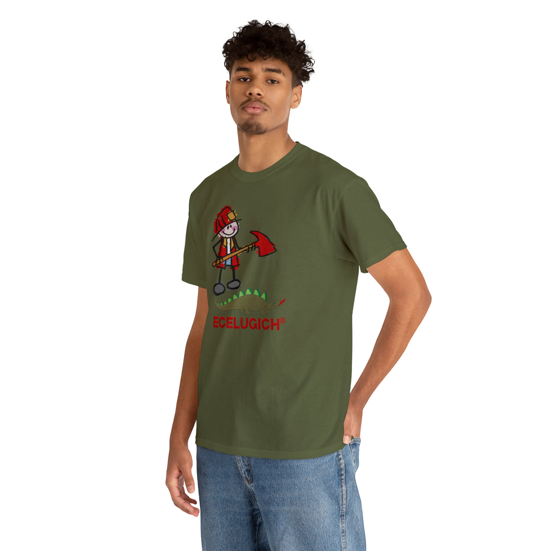 ECELUGICH Unisex Heavy Cotton Tee