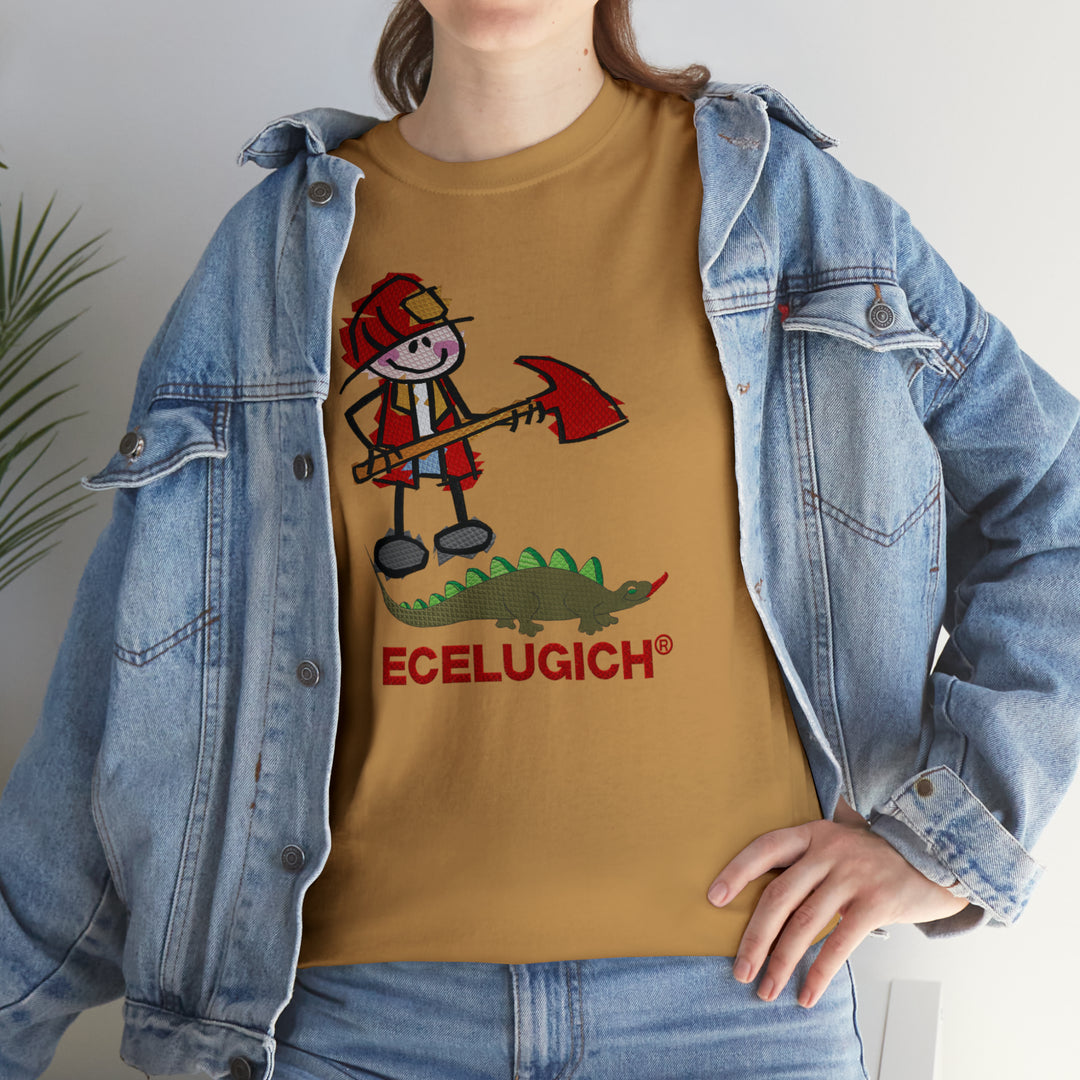 ECELUGICH Unisex Heavy Cotton Tee