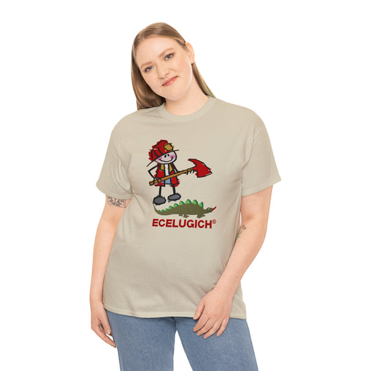 ECELUGICH Unisex Heavy Cotton Tee