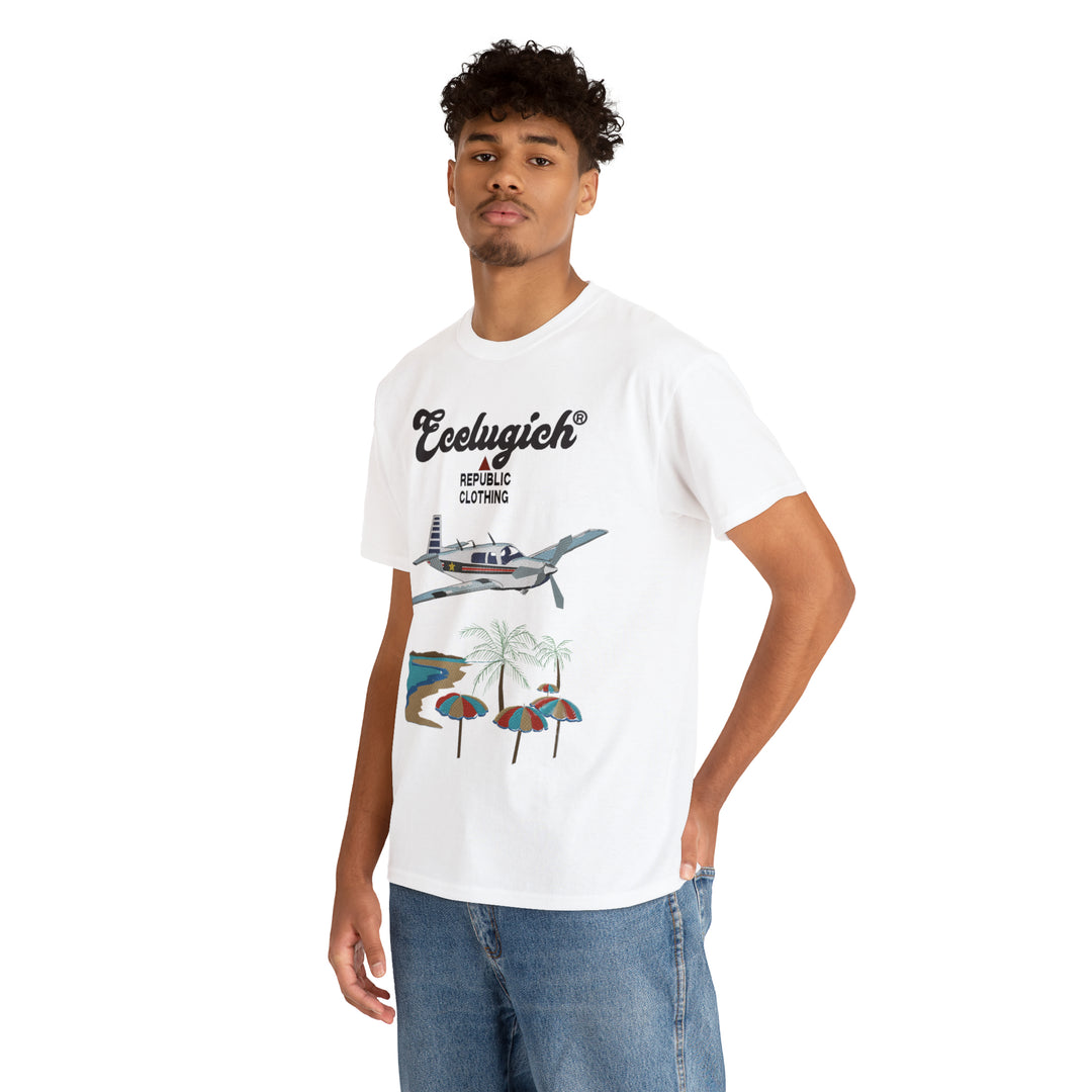 ECELUGICH Unisex Heavy Cotton Tee