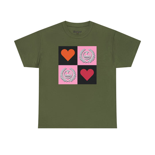 ECELUGICH Unisex Heavy Cotton Tee Box Hearts