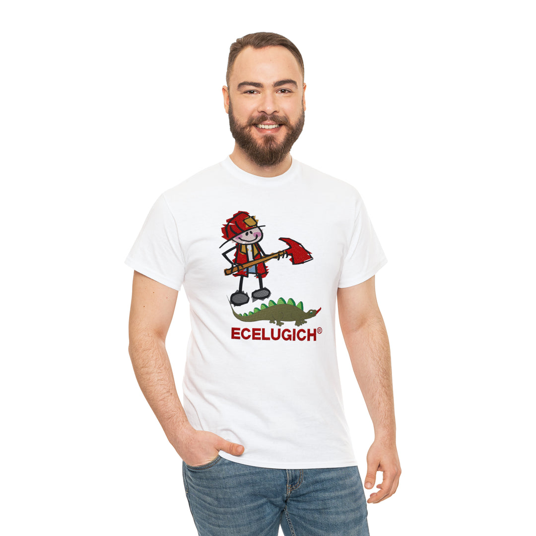 ECELUGICH Unisex Heavy Cotton Tee