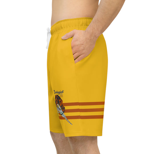 ECELUGICH Athletic Long Shorts QUAIL