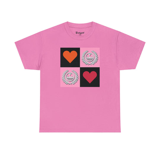 ECELUGICH Unisex Heavy Cotton Tee Box Hearts