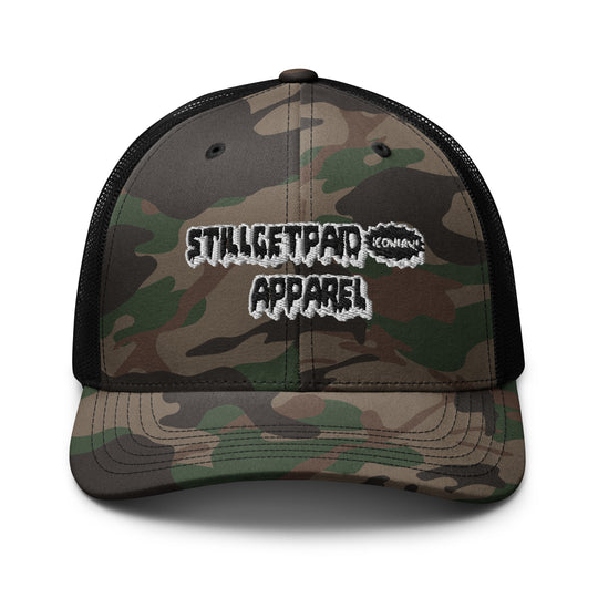 STILLGETPAID APPAREL Camouflage trucker hat