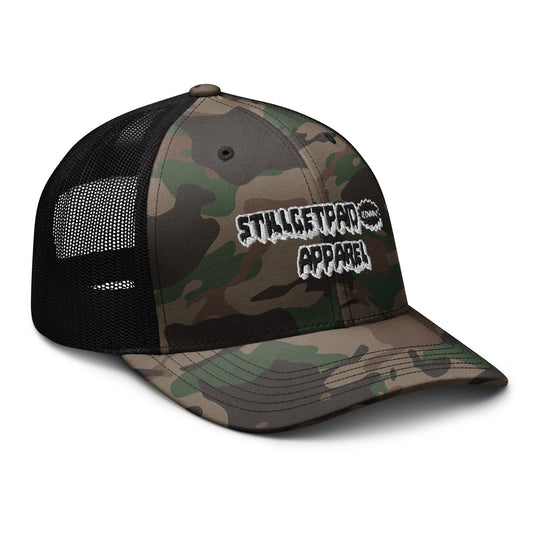 STILLGETPAID APPAREL Camouflage trucker hat