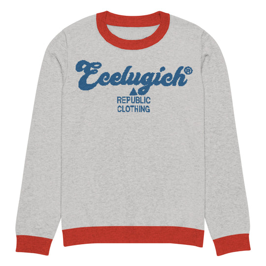 ECELUGICH® Knitted crew neck sweater