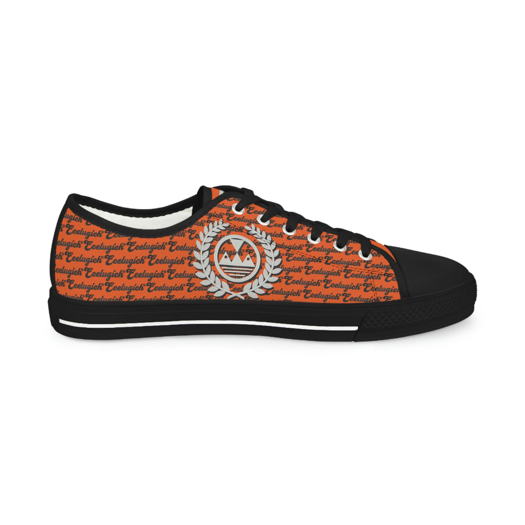 Ecelugich Orange Men's Low Top Sneakers