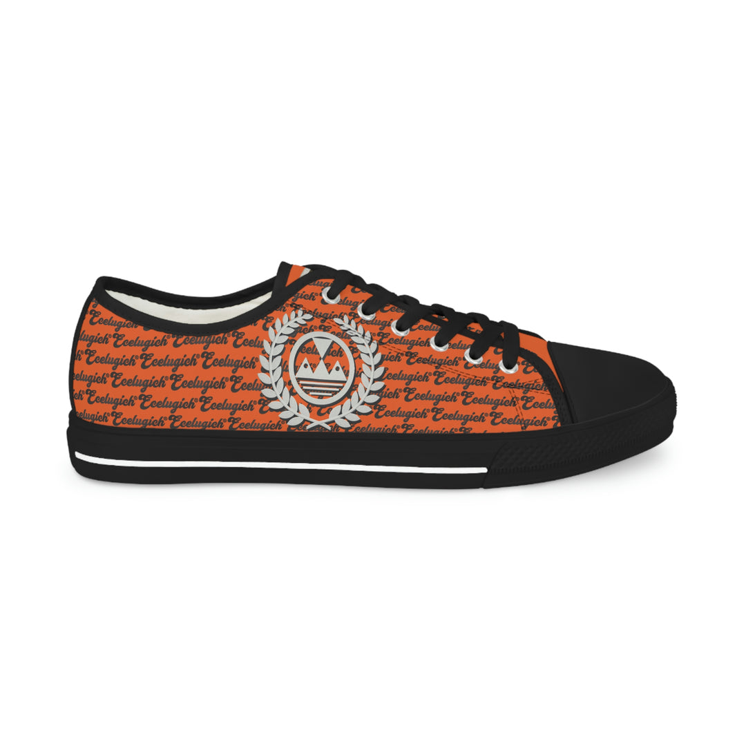 Ecelugich Orange Men's Low Top Sneakers