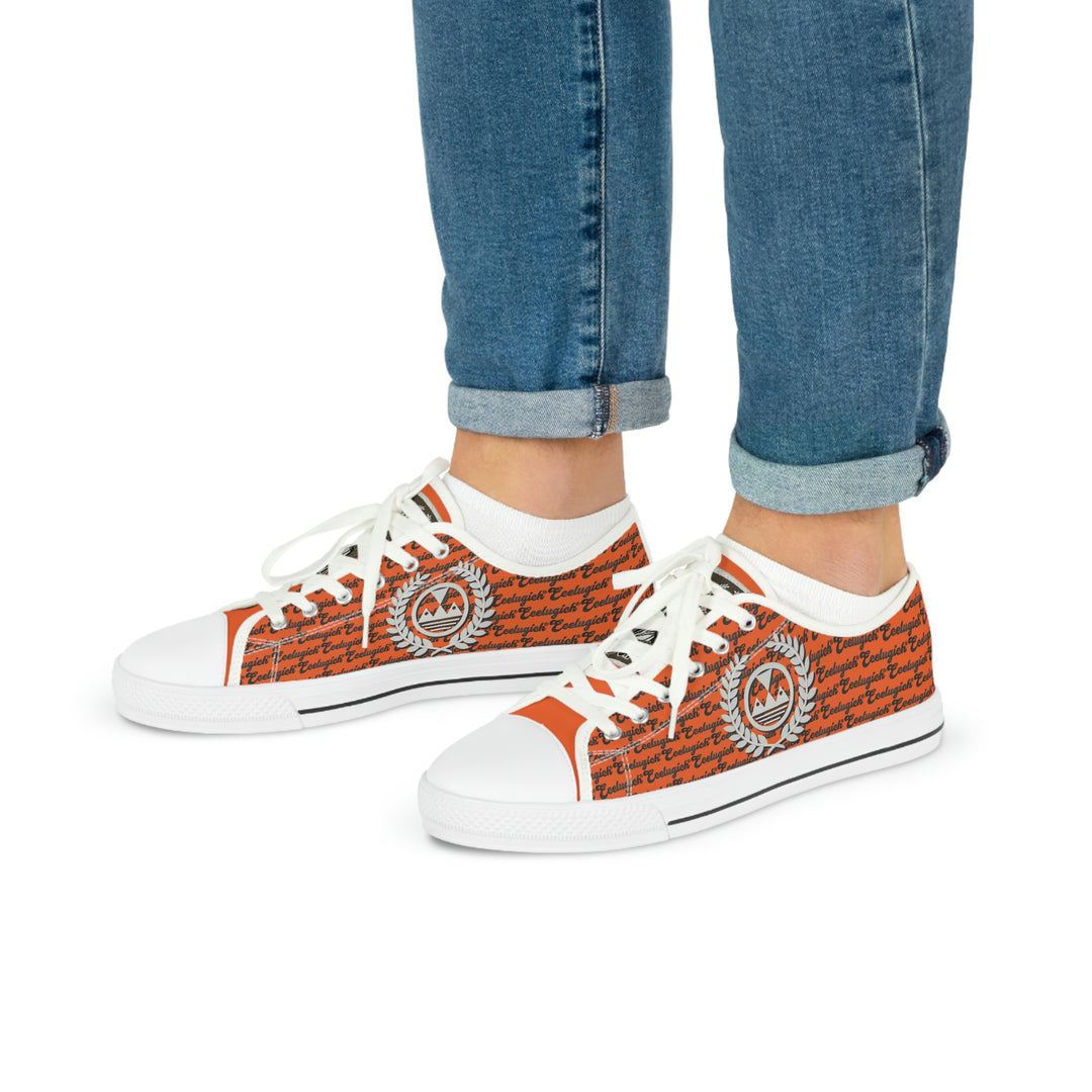 Ecelugich Orange Men's Low Top Sneakers