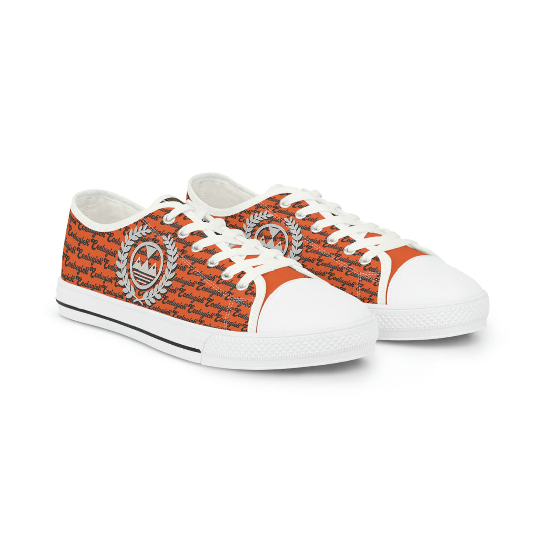 Ecelugich Orange Men's Low Top Sneakers