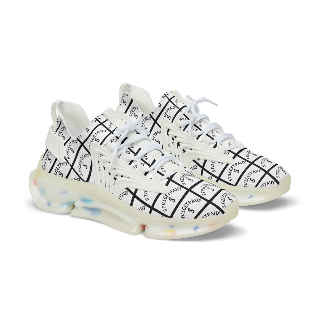 STILLGETPAID® APPAREL WHITE Men's Mesh Sneakers