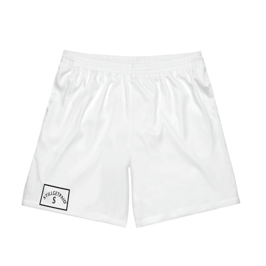 STILLGETPAID®️ APPAREL  Men's Elastic Beach Shorts (AOP)