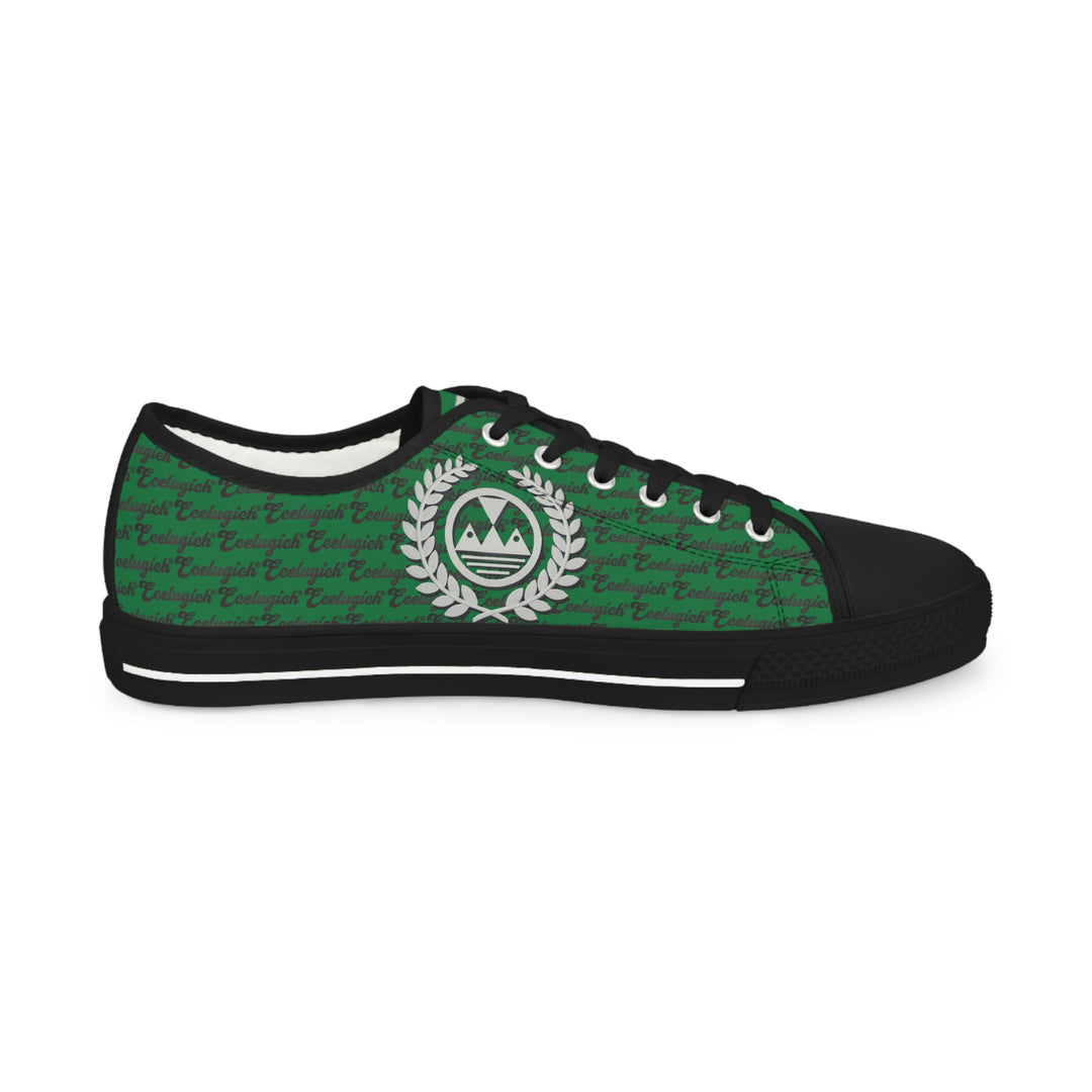 Ecelugich Dark Green Men's Low Top Sneakers