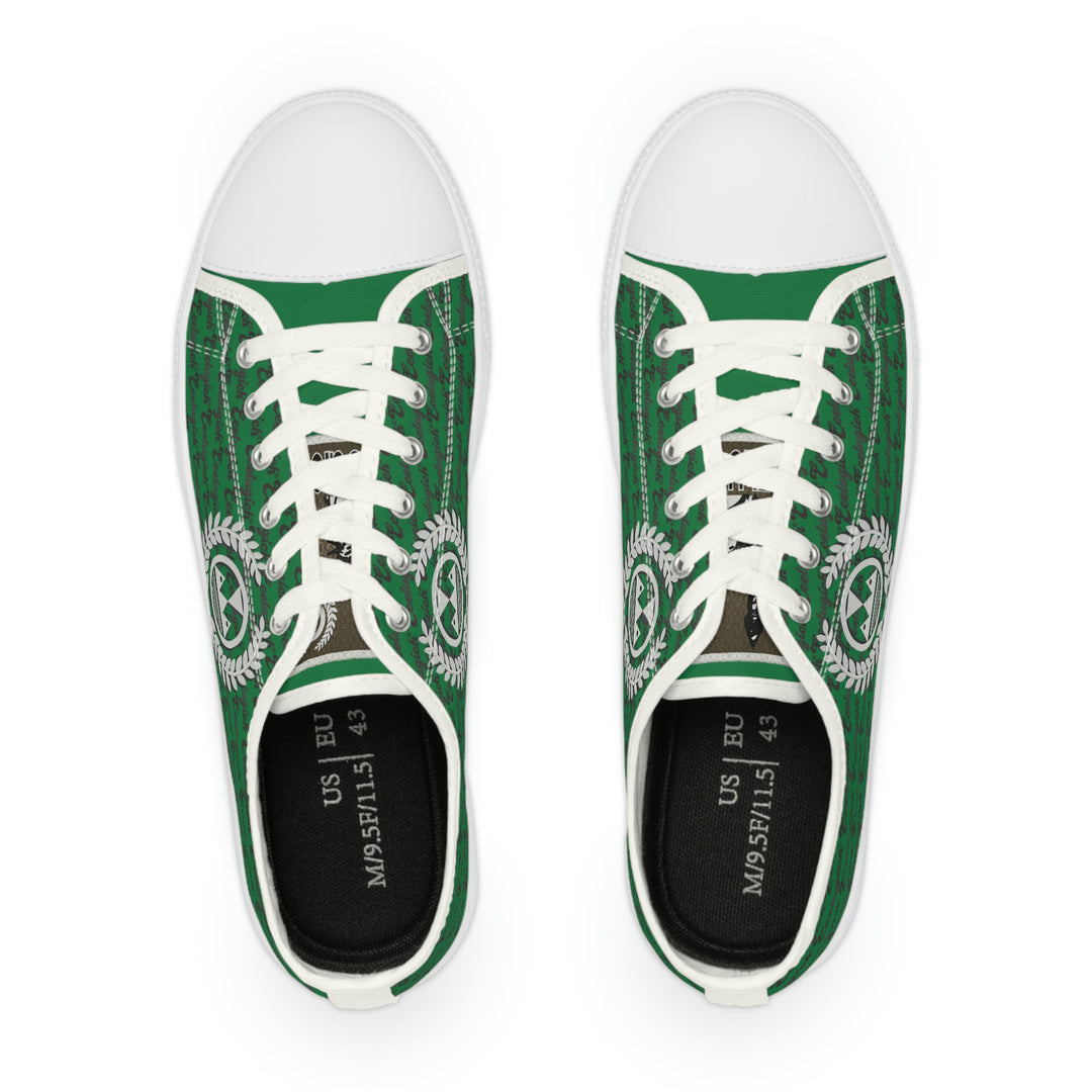 Ecelugich Dark Green Men's Low Top Sneakers