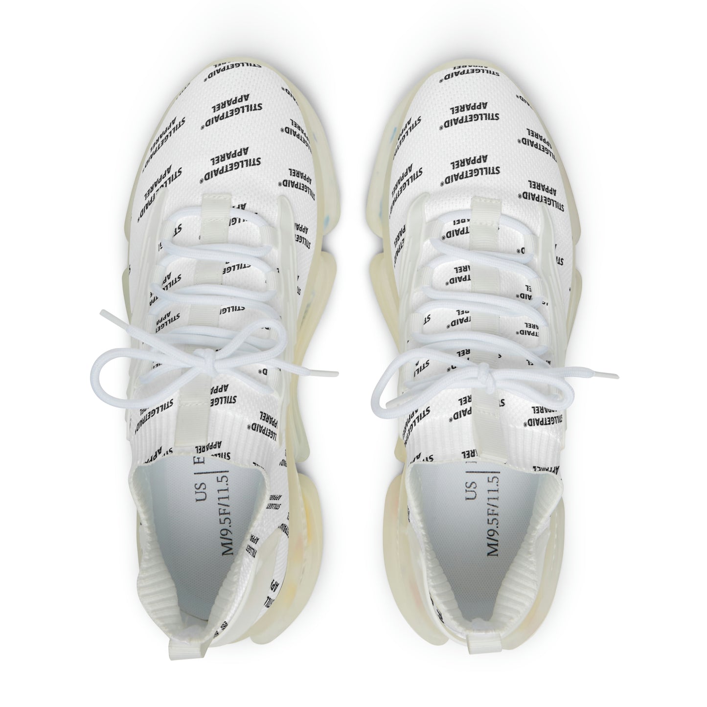 STILLGETPAID® APPAREL WHITE Men's Mesh Sneakers
