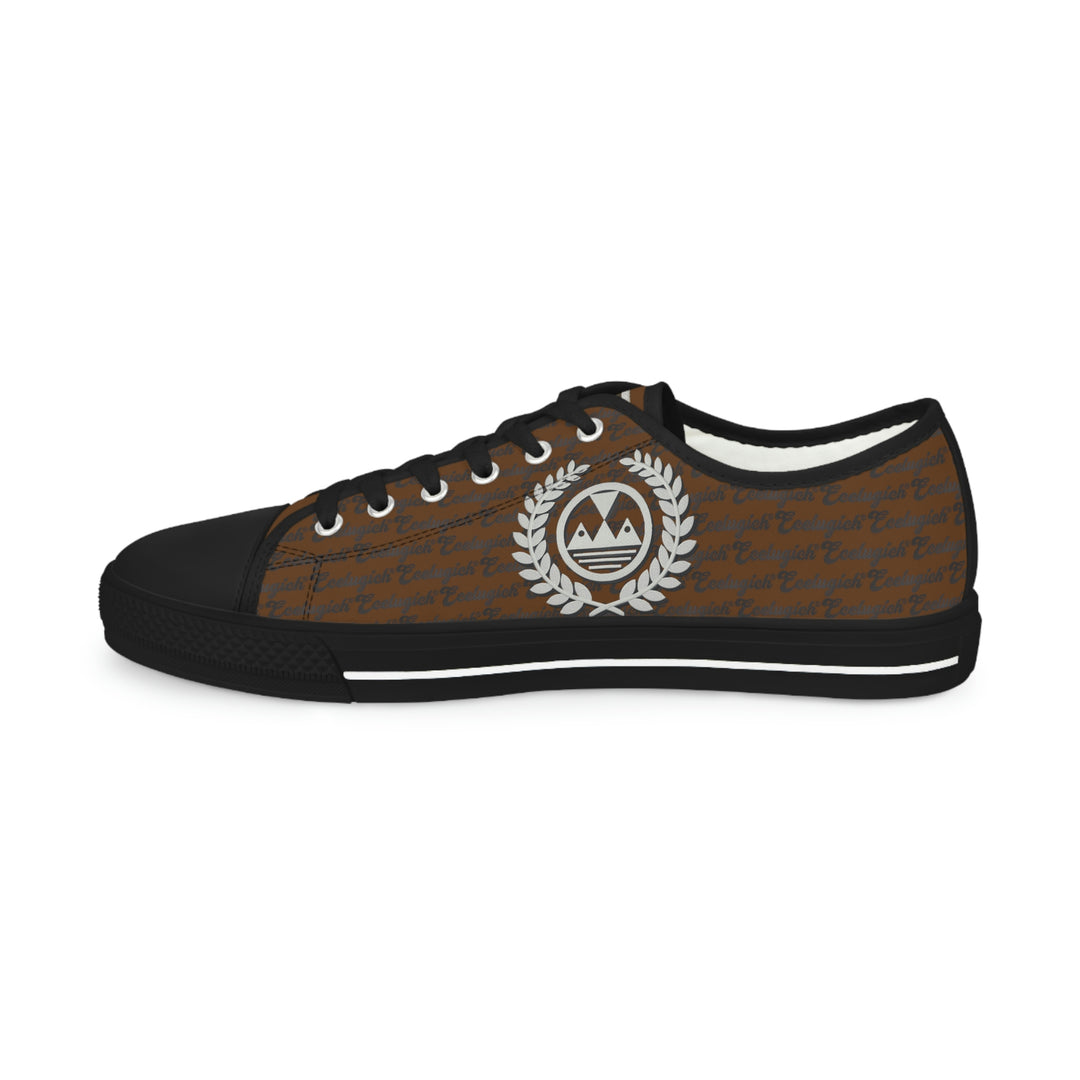 Ecelugich Brown Men's Low Top Sneakers