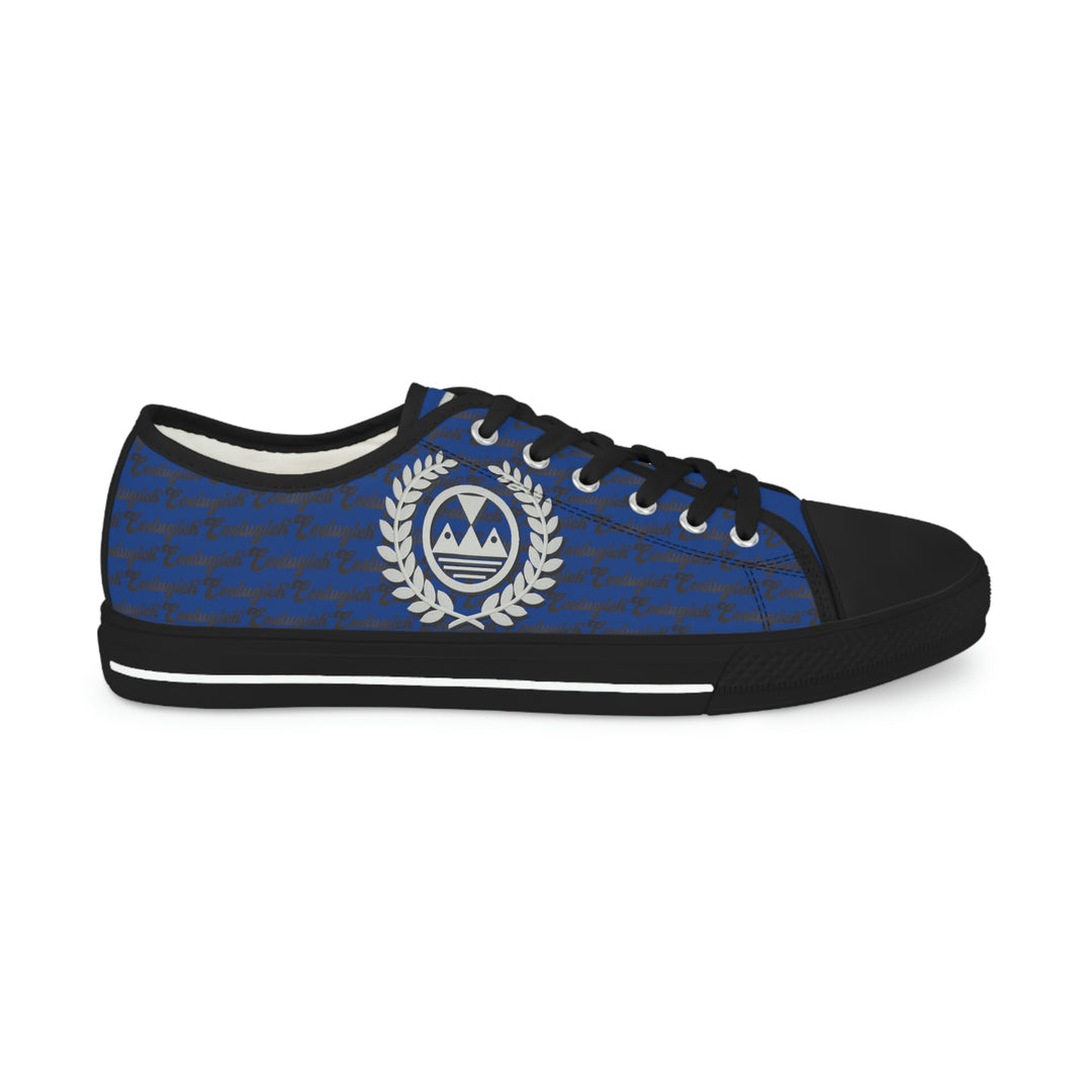 Ecelugich Blue Men's Low Top Sneakers