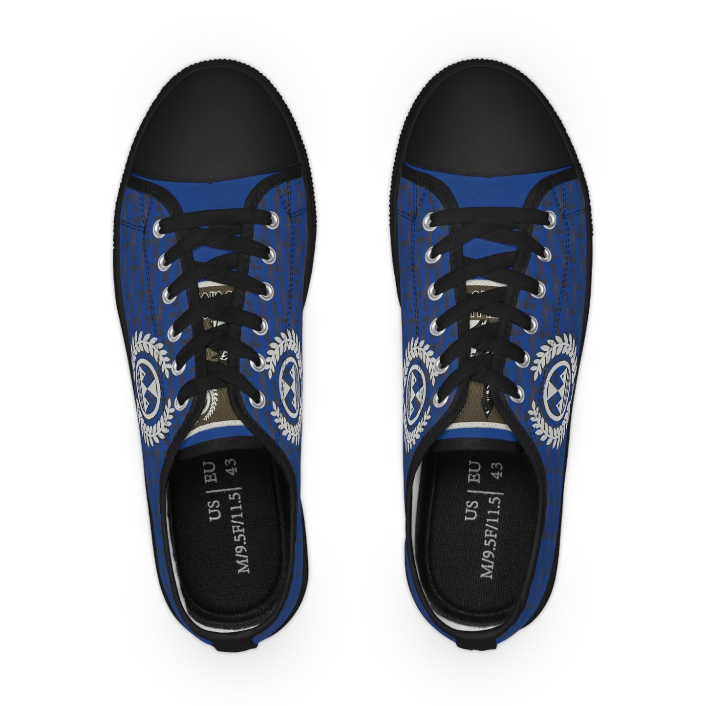 Ecelugich Blue Men's Low Top Sneakers