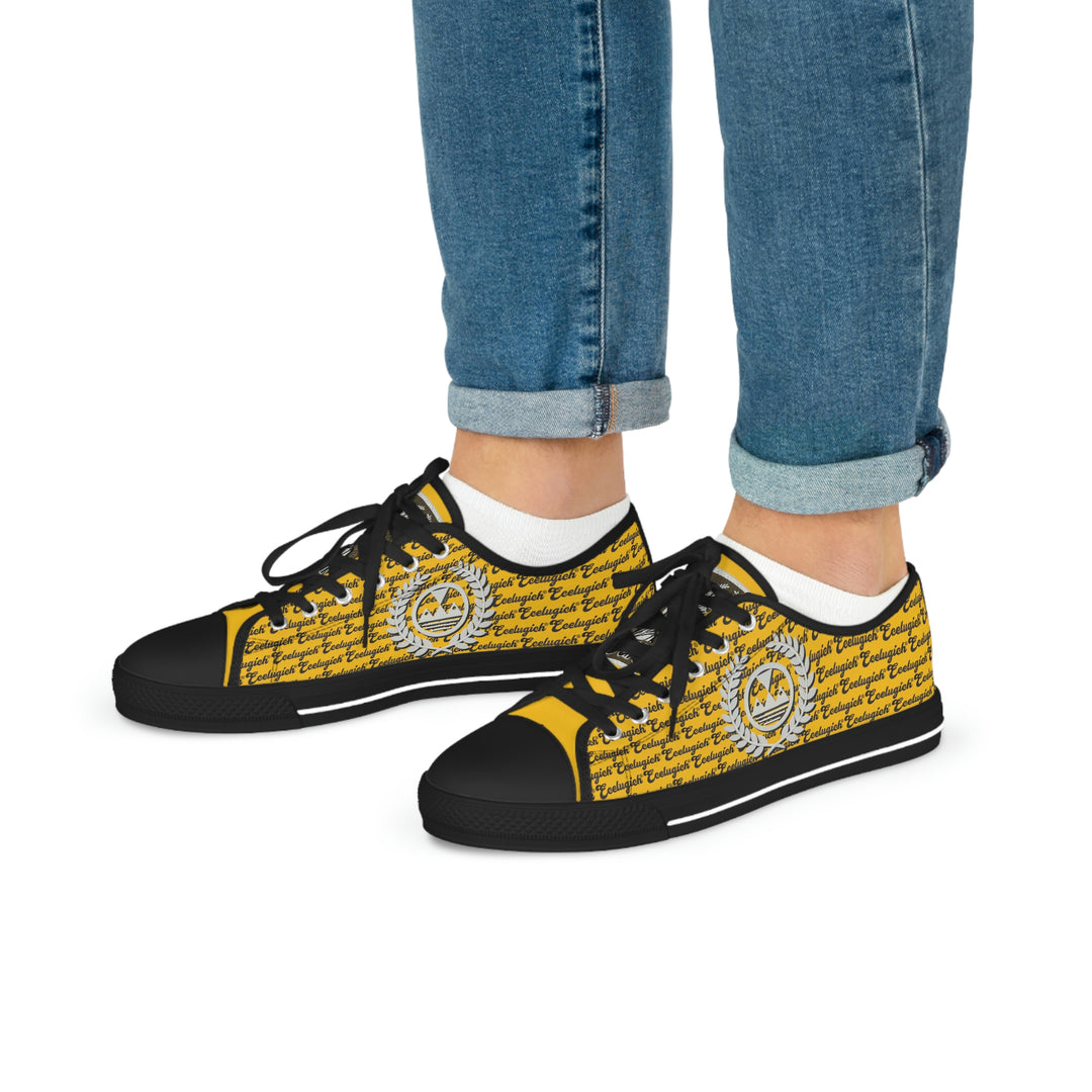 Ecelugich Yellow Men's Low Top Sneakers