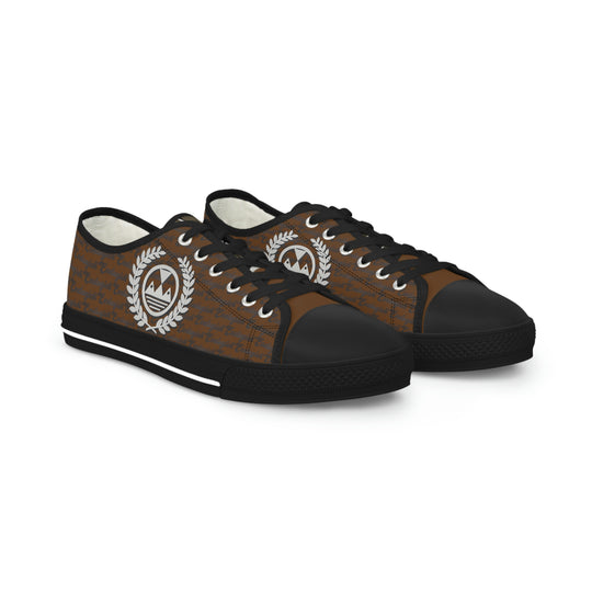 Ecelugich Brown Men's Low Top Sneakers