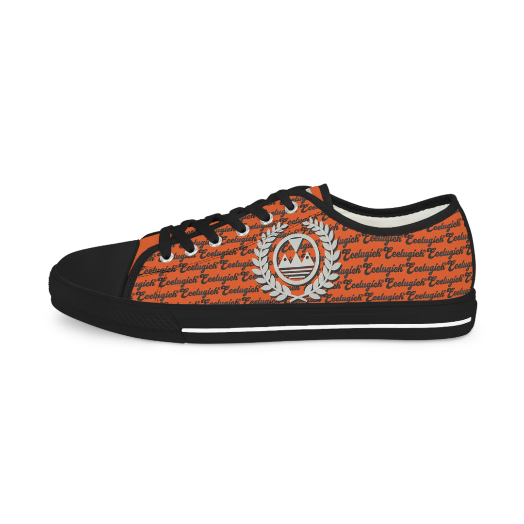 Ecelugich Orange Men's Low Top Sneakers