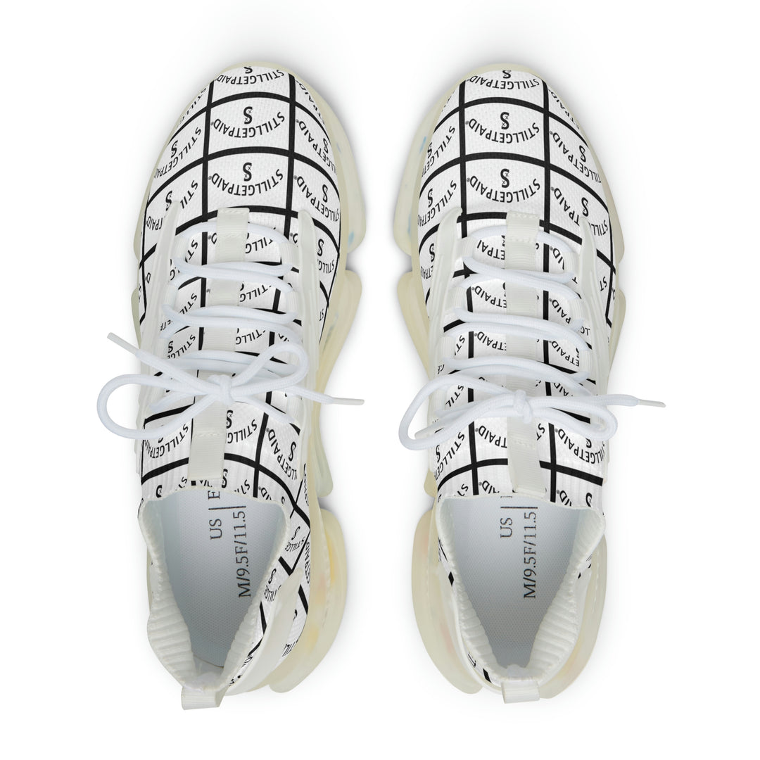 STILLGETPAID® APPAREL WHITE Men's Mesh Sneakers