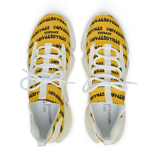 STILLGETPAID® APPAREL YELLOW Men's Mesh Sneakers