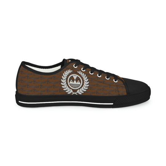 Ecelugich Brown Men's Low Top Sneakers