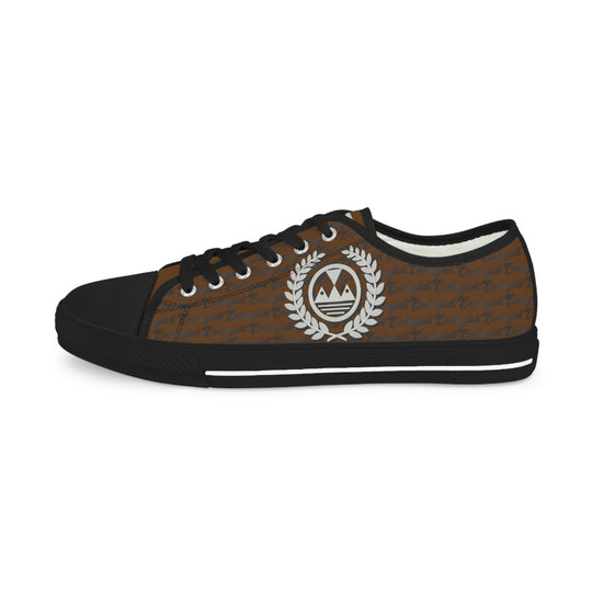 Ecelugich Brown Men's Low Top Sneakers