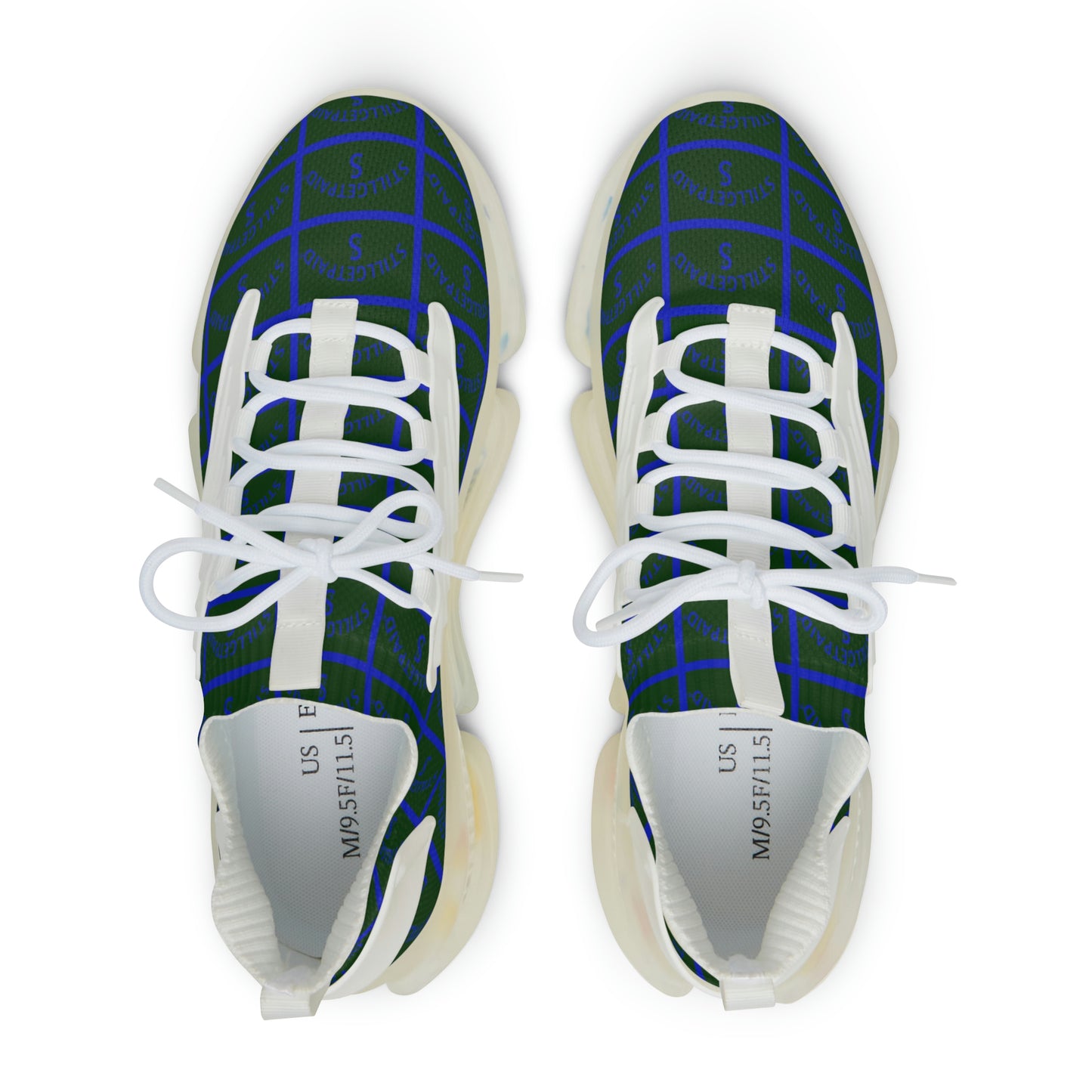 STILLGETPAID® APPAREL  BLUE GREEN Men's Mesh Sneakers