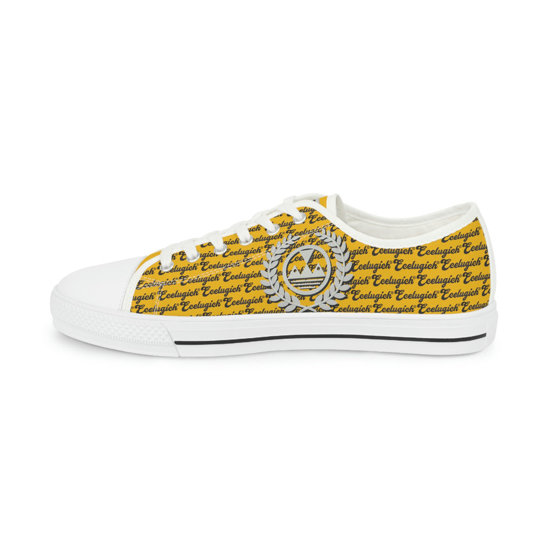 Ecelugich Yellow Men's Low Top Sneakers