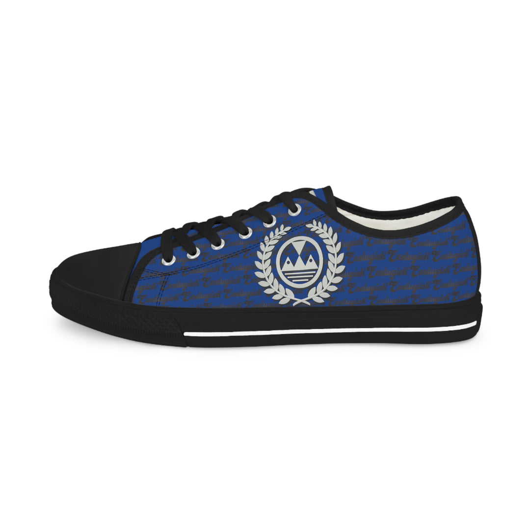 Ecelugich Blue Men's Low Top Sneakers