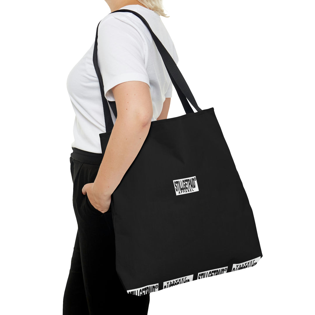 STILLGETPAID® APPAREL  BLACK TALL AOP Tote Bag