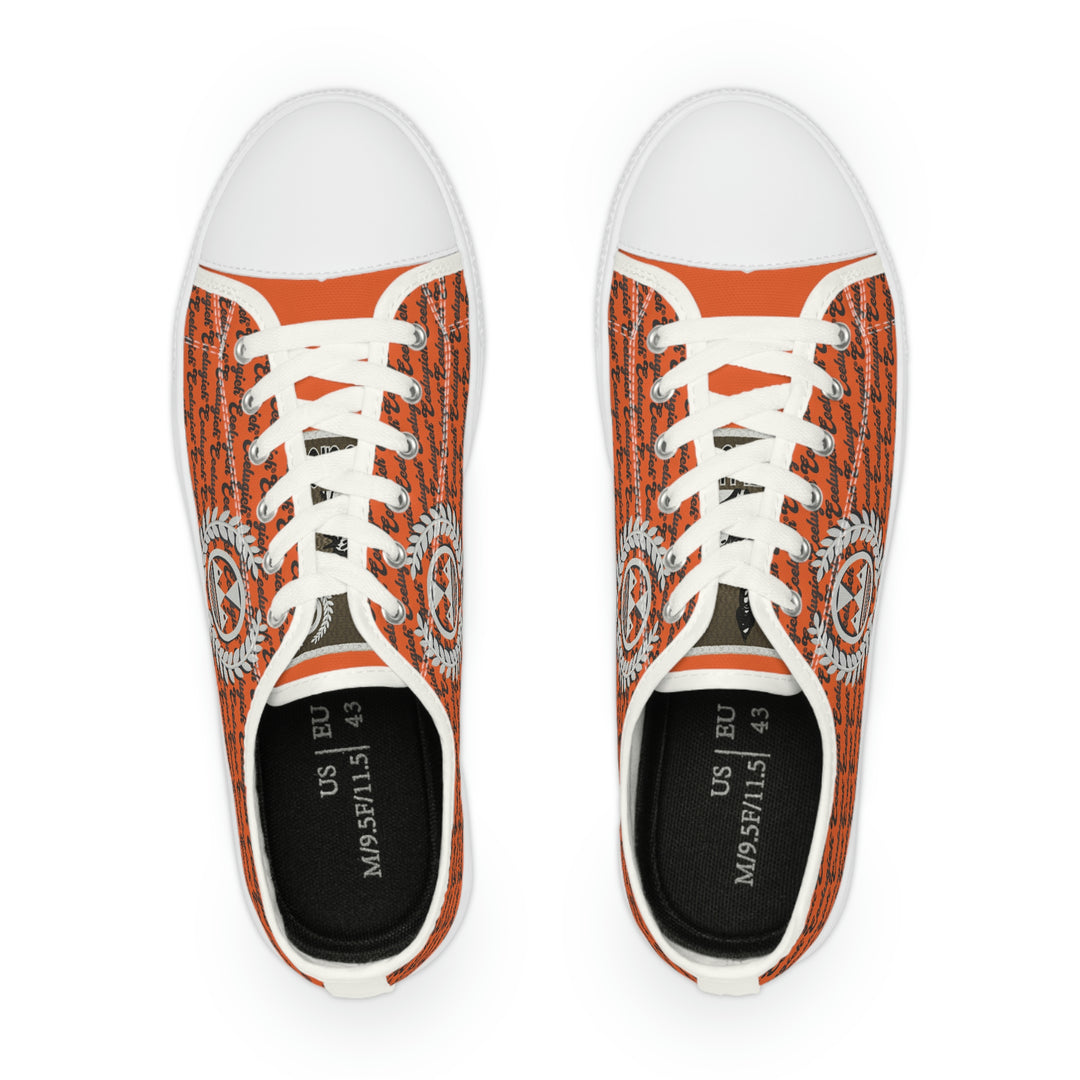 Ecelugich Orange Men's Low Top Sneakers